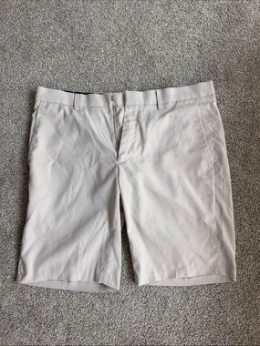 Alfani Men's Light Beige Flat-Front Shorts